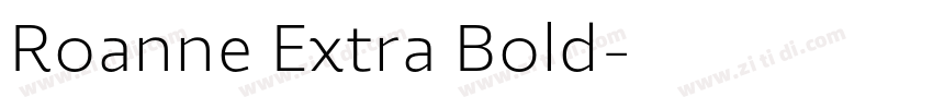 Roanne Extra Bold字体转换